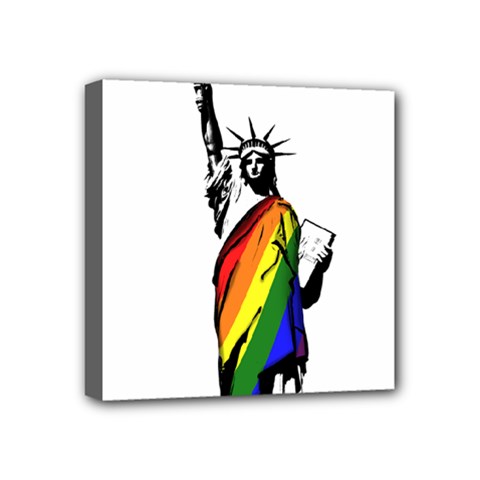 Pride Statue Of Liberty  Mini Canvas 4  X 4  by Valentinaart