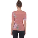 Flower Illustration Rose Floral Pattern Short Sleeve Top View2