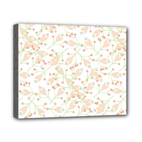 Small Floral Flowers Pattern  Canvas 10  X 8  by paulaoliveiradesign
