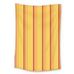 Red Orange Lines Back Yellow Large Tapestry by Mariart
