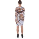 Splines Line Circle Brown Asymmetric Cut-Out Shift Dress View2