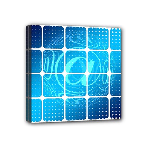 Tile Square Mail Email E Mail At Mini Canvas 4  X 4  by Nexatart