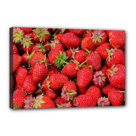 Strawberries Berries Fruit Canvas 18  X 12  by Nexatart