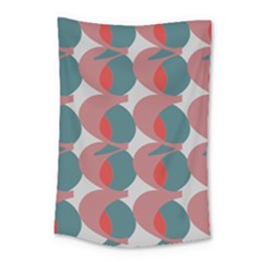 Pink Red Grey Three Art Small Tapestry by Mariart