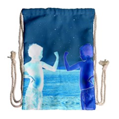 Space Boys  Drawstring Bag (large) by Valentinaart