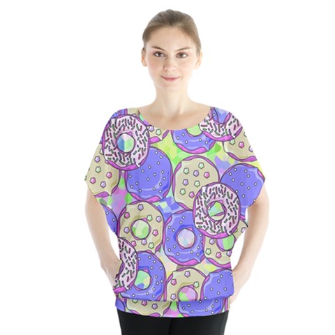 Donuts Pattern Blouse by ValentinaDesign