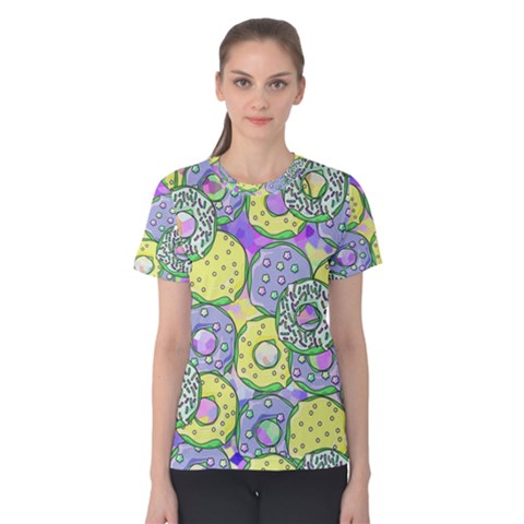 Donuts Pattern Women s Cotton Tee by ValentinaDesign