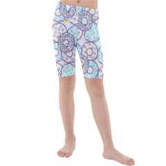 Donuts Pattern Kids  Mid Length Swim Shorts by ValentinaDesign