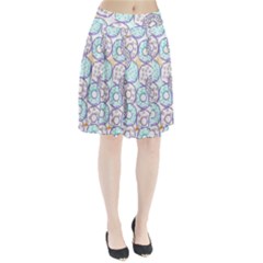 Donuts Pattern Pleated Skirt by ValentinaDesign