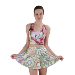 Donuts Pattern Mini Skirt by ValentinaDesign