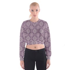 Oriental Pattern Cropped Sweatshirt by ValentinaDesign