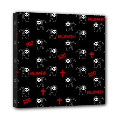Death Pattern - Halloween Mini Canvas 8  X 8  by Valentinaart