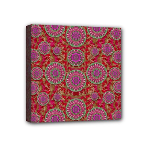 Hearts Can Also Be Flowers Such As Bleeding Hearts Pop Art Mini Canvas 4  X 4  by pepitasart