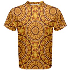 Golden Mandalas Pattern Men s Cotton Tee by linceazul