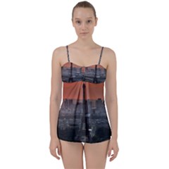 Paris France French Eiffel Tower Babydoll Tankini Set by Nexatart