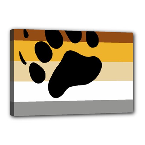 Bear Pride Flag Canvas 18  X 12  by Valentinaart