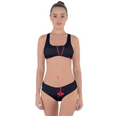 Ship Space Spaceship Criss Cross Bikini Set by Nexatart