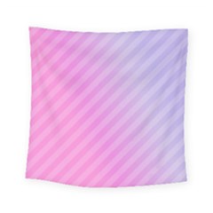 Diagonal Pink Stripe Gradient Square Tapestry (small) by Nexatart