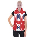 Uk Flag United Kingdom Women s Button Up Puffer Vest View1