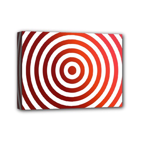 Concentric Red Rings Background Mini Canvas 7  X 5  by Nexatart