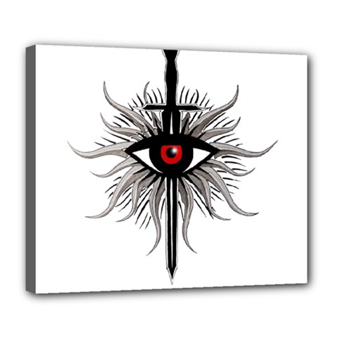 Inquisition Symbol Deluxe Canvas 24  X 20   by Valentinaart