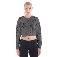 Fish Bones Pattern Cropped Sweatshirt by ValentinaDesign