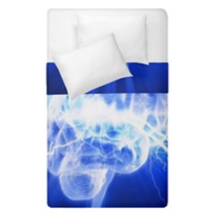 Lightning Brain Blue Duvet Cover Double Side (single Size) by Mariart