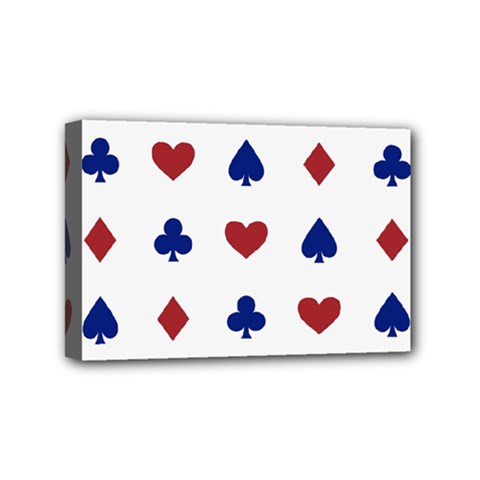 Playing Cards Hearts Diamonds Mini Canvas 6  X 4  by Mariart