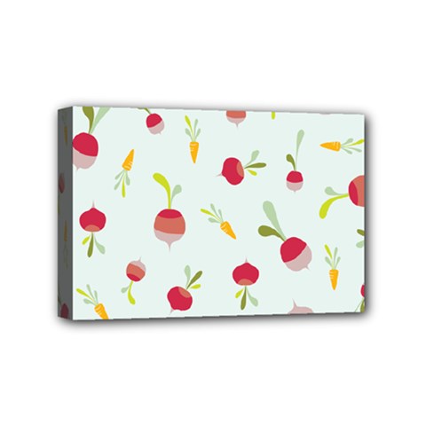 Root Vegetables Pattern Carrots Mini Canvas 6  X 4  by Mariart