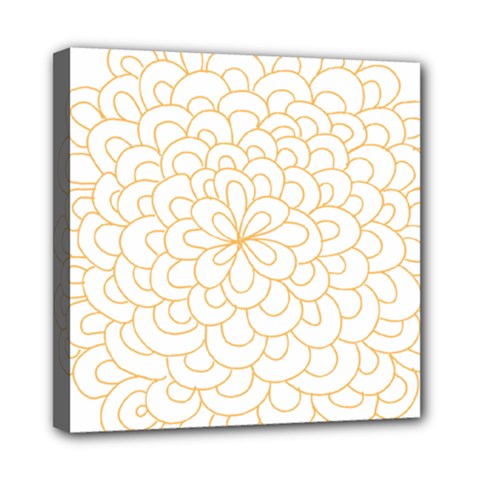 Rosette Flower Floral Mini Canvas 8  X 8  by Mariart