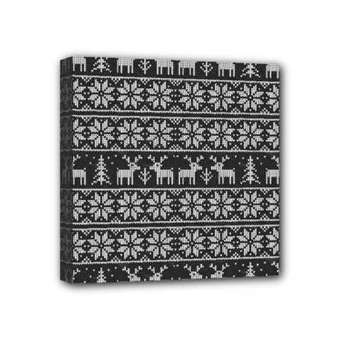 Xmas Pattern Mini Canvas 4  X 4  by Valentinaart