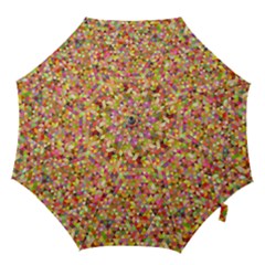 Multicolored Mixcolor Geometric Pattern Hook Handle Umbrellas (medium) by paulaoliveiradesign