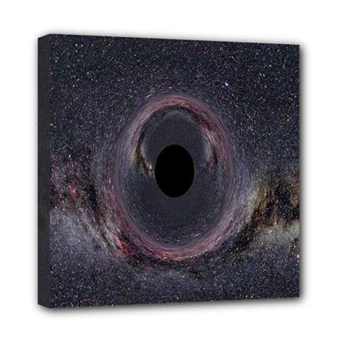 Black Hole Blue Space Galaxy Star Mini Canvas 8  X 8  by Mariart