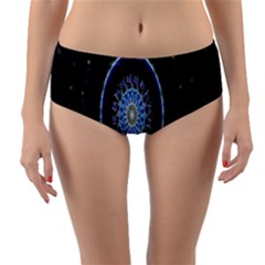 Colorful Hypnotic Circular Rings Space Reversible Mid-waist Bikini Bottoms by Mariart