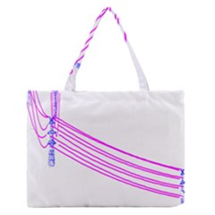 Electricty Power Pole Blue Pink Zipper Medium Tote Bag by Mariart