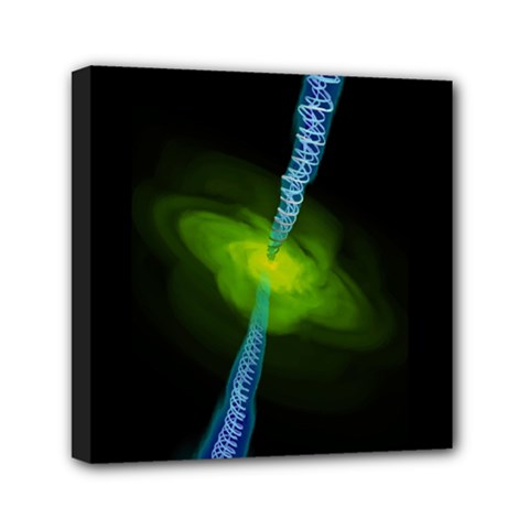 Gas Yellow Falling Into Black Hole Mini Canvas 6  X 6  by Mariart