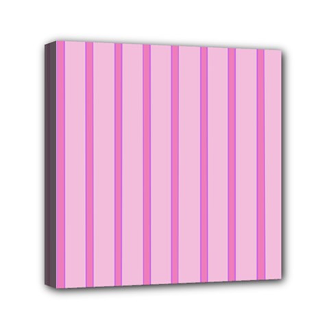 Line Pink Vertical Mini Canvas 6  X 6  by Mariart