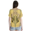 Art nouveau V-Neck Flutter Sleeve Top View2