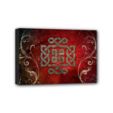 The Celtic Knot With Floral Elements Mini Canvas 6  X 4  by FantasyWorld7