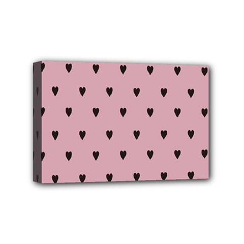 Love Black Pink Valentine Mini Canvas 6  X 4  by Mariart