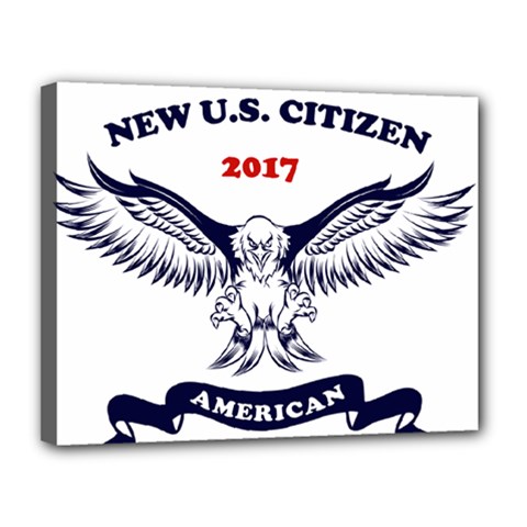 New U S  Citizen Eagle 2017  Canvas 14  X 11  by crcustomgifts