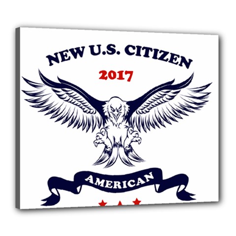 New U S  Citizen Eagle 2017  Canvas 24  X 20  by crcustomgifts