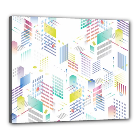 Layer Capital City Building Canvas 24  X 20  by Mariart