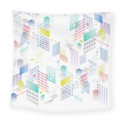 Layer Capital City Building Square Tapestry (large) by Mariart