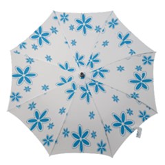 Star Flower Blue Hook Handle Umbrellas (small) by Mariart