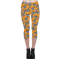 Pattern Halloween  Capri Leggings  by iCreate