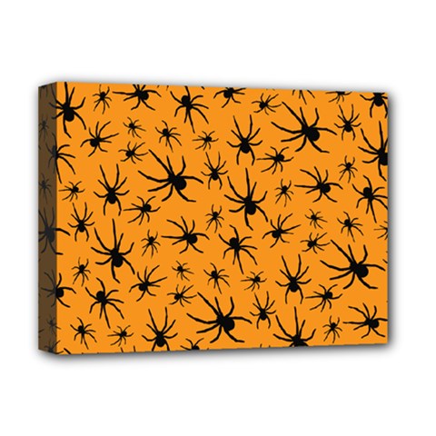 Pattern Halloween Black Spider Icreate Deluxe Canvas 16  X 12   by iCreate