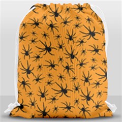 Pattern Halloween Black Spider Icreate Drawstring Bag (large) by iCreate