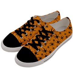 Pattern Halloween Black Spider Icreate Men s Low Top Canvas Sneakers by iCreate
