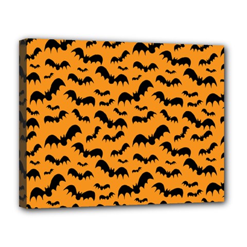 Pattern Halloween Bats  Icreate Canvas 14  X 11  by iCreate